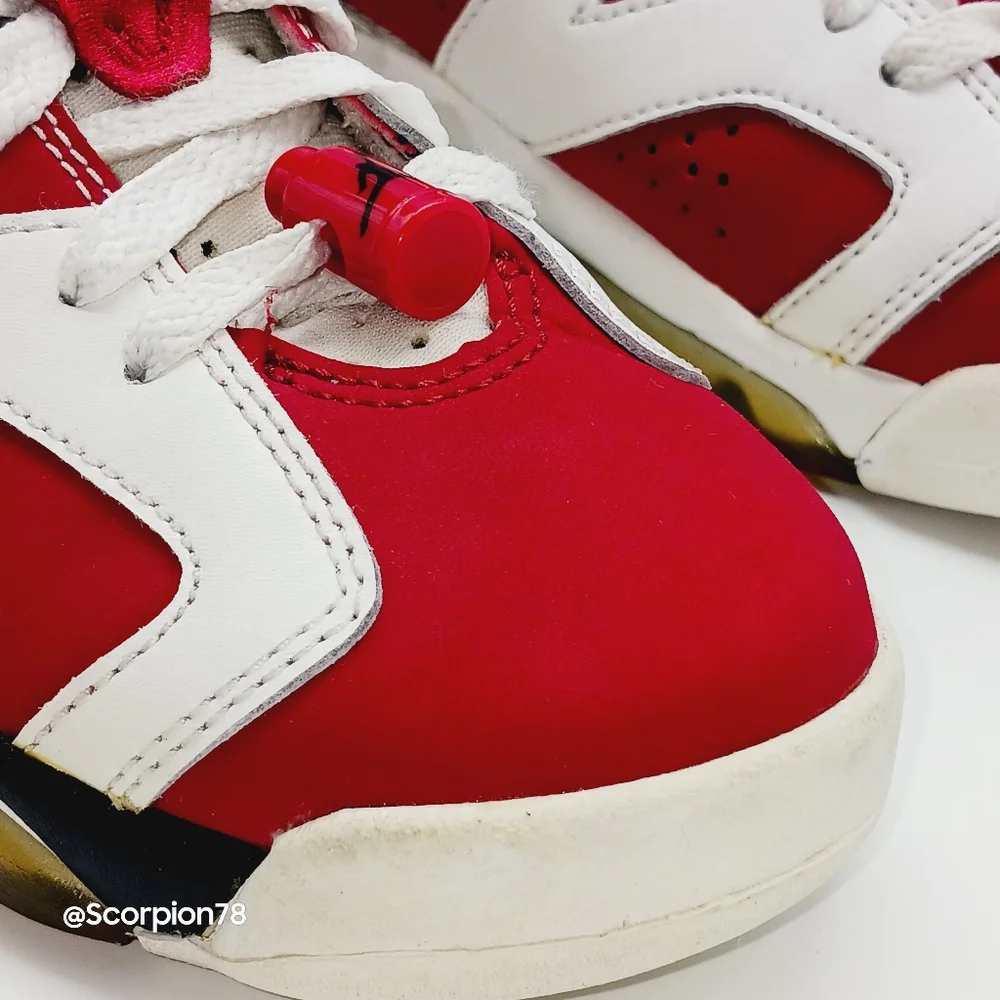 Jordan 6 Retro "Carmine" 2014 Basketball Shoes Size 4.5 Youth/6 Women - Picture 6 of 13